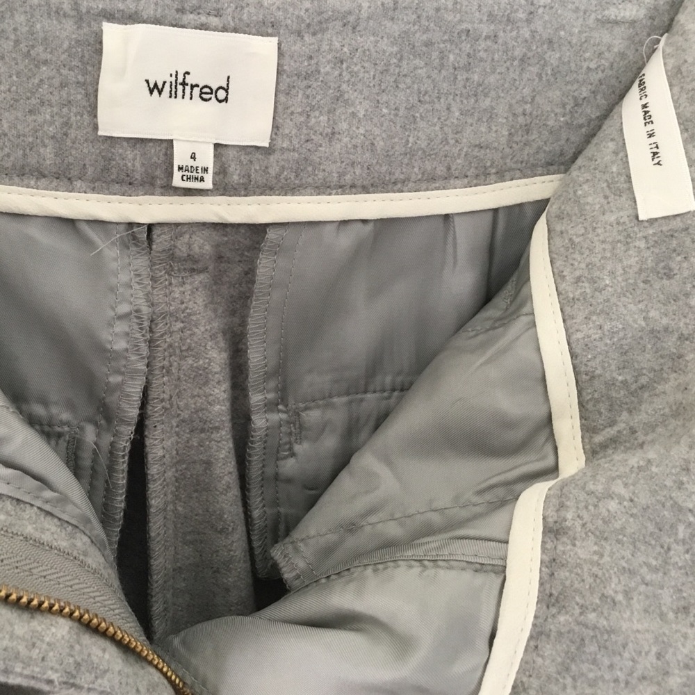 Aritzia Wilfred Jallade TieFront LT Grey Pant Sz 4 - Picture 4 of 6
